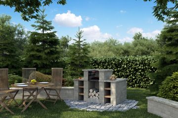  Projekt grilla / wędzarni Grill ogrodowy GR01 (KRH1275) - projekt grilla parterowego - Zdjęcie 1