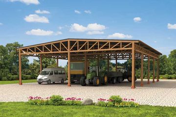  Projekt wiaty garażowej G259 Wiata garażowa (SLN1493) - projekt wiaty parterowego - Zdjęcie 1