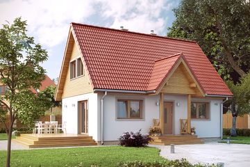  Projekt domu Motylek 2 (BSA1260) - projekt domu parterowego z poddaszem - Zdjęcie 1