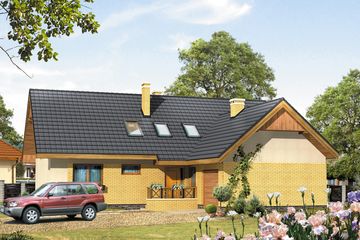  Projekt domu Neptun 3 (BSA1261) - projekt domu parterowego z poddaszem - Zdjęcie 1