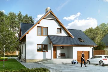  Projekt domu Sopran 4 (BSA1119) - projekt domu parterowego z poddaszem - Zdjęcie 1