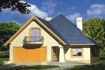  Projekt domu Rebeca A 2 garaże (WRD1152) - projekt domu parterowego z poddaszem - Zdjęcie 1