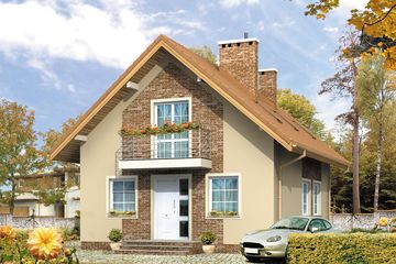  Projekt domu Laura (BSA1218) - projekt domu parterowego z poddaszem - Zdjęcie 1