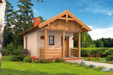  Projekt domu letniskowego Badajoz dom letniskowy na zgłoszenie do 35m2 (SLN1503) - projekt domu letniskowego parterowego - Zdjęcie 1