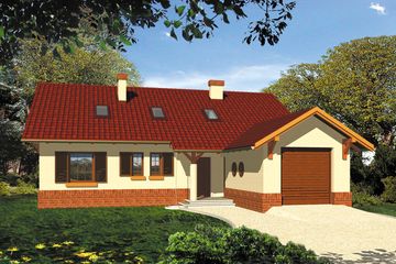  Projekt domu Miłka I (WRH1056) - projekt domu parterowego - Zdjęcie 1