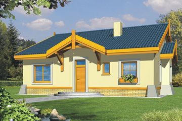  Projekt domu Calineczka A (WRD1154) - projekt domu parterowego - Zdjęcie 1