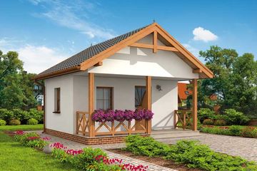  Projekt domu letniskowego Haga dom letniskowy na zgłoszenie do 35m2 (SLN1510) - projekt domu letniskowego parterowego - Zdjęcie 1