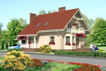  Projekt domu Moricone II (KRH1158) - projekt domu parterowego z poddaszem - Zdjęcie 1