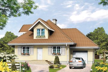  Projekt domu Bryza (BSA1149) - projekt domu parterowego z poddaszem - Zdjęcie 1