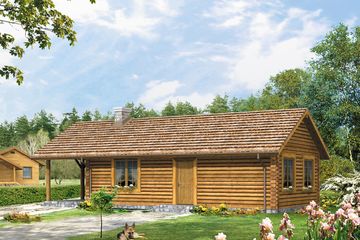  Projekt domu letniskowego Traper bal (BSA1154) - projekt domu parterowego - Zdjęcie 1