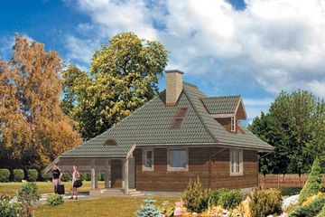  Projekt domu WB-3388 (KRA3504) - projekt domu parterowego z poddaszem - Zdjęcie 1