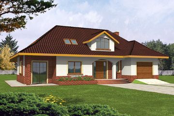  Projekt domu Sadyba II (WRY1006) - projekt domu parterowego z poddaszem - Zdjęcie 1