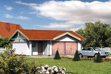  Projekt garażu WB-3876 (KRA3610) - projekt garażu parterowego - Zdjęcie 1