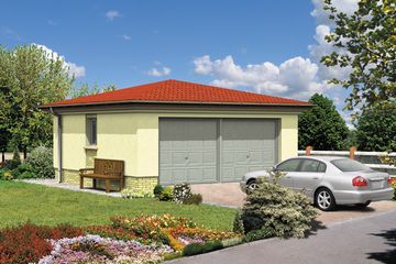  Projekt garażu WB-3878 (KRA3611) - projekt garażu parterowego - Zdjęcie 1