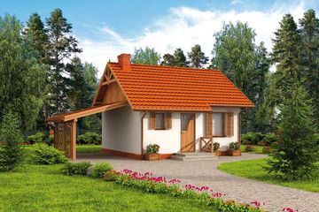 Projekt domu letniskowego Dakar dom letniskowy (SLN1519) - projekt domu parterowego - Zdjęcie 1