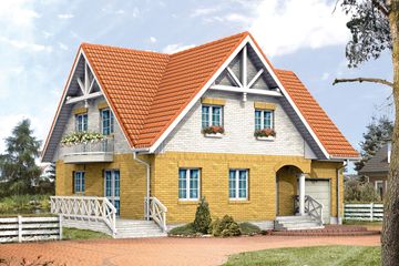  Projekt domu Nutka 2 (BSA1271) - projekt domu parterowego z poddaszem - Zdjęcie 1