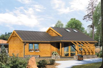  Projekt domu letniskowego Szyper 7 bal-S (BSA1281) - projekt domu letniskowego parterowego z poddaszem - Zdjęcie 1