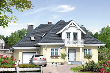  Projekt domu Modrzew 2 (BSA1157) - projekt domu parterowego z poddaszem - Zdjęcie 1