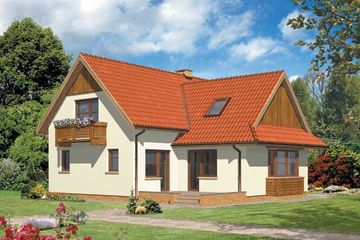  Projekt domu WB-3923 (KRA3510) - projekt domu parterowego z poddaszem - Zdjęcie 1