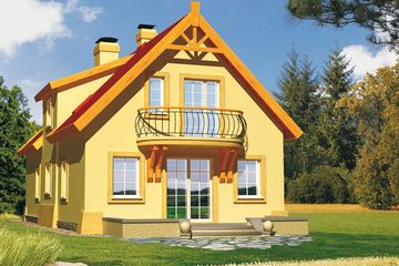  Projekt domu Truskawka wersja A (WRD1158) - projekt domu parterowego z poddaszem - Zdjęcie 1