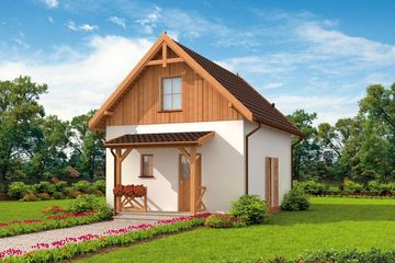  Projekt domu letniskowego Oklahoma dom letniskowy z poddaszem (SLN1527) - projekt domu letniskowego parterowego z poddaszem - Zdjęcie 1