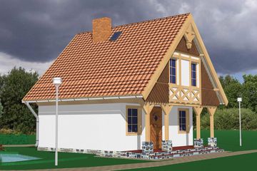  Projekt domu Tałty (SUA1002) - projekt domu parterowego z poddaszem - Zdjęcie 1