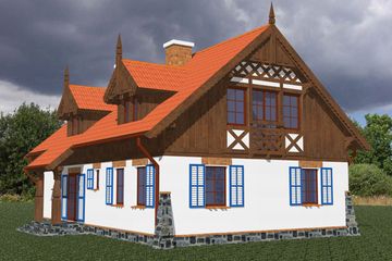  Projekt domu Jeziorak 1 (SUA1003) - projekt domu parterowego z poddaszem - Zdjęcie 1