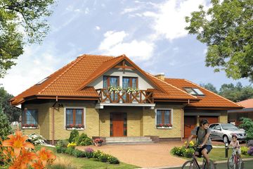  Projekt domu Koral (BSA1174) - projekt domu parterowego z poddaszem - Zdjęcie 1