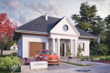  Projekt domu Gozdawa (772) (KRD1852) - projekt domu parterowego z poddaszem - Zdjęcie 1