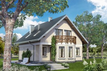  Projekt domu Maranta (769) (KRD1855) - projekt domu parterowego z poddaszem - Zdjęcie 1