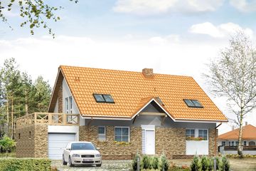  Projekt domu Opal (BSA1180) - projekt domu parterowego z poddaszem - Zdjęcie 1