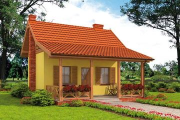  Projekt domu letniskowego Bari dom letniskowy z poddaszem (SLN1554) - projekt domu letniskowego parterowego - Zdjęcie 1