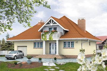  Projekt domu Brawo 2 (BSA1016) - projekt domu parterowego z poddaszem - Zdjęcie 1