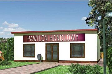  Projekt sklepu Pawilon handlowy 11 - szkielet stalowy (KRD1889) - projekt sklepu parterowego - Zdjęcie 1