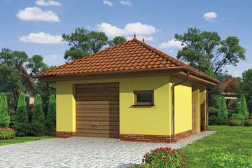  Projekt garażu G171 (SLN1410) - projekt garażu parterowego - Zdjęcie 1