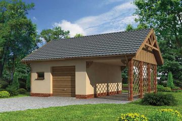  Projekt garażu G176 (SLN1413) - projekt garażu parterowego - Zdjęcie 1