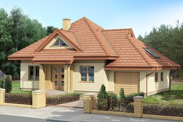  Projekt domu Sindbad (BSB1020) - projekt domu parterowego z poddaszem - Zdjęcie 1