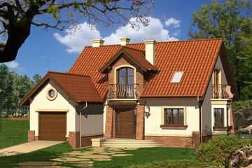  Projekt domu Szmaragd 2 (WRN1018) - projekt domu parterowego z poddaszem - Zdjęcie 1
