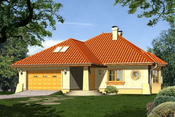  Projekt domu Melodia (WRN1019) - projekt domu parterowego z poddaszem - Zdjęcie 1