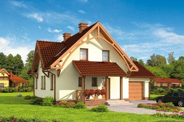  Projekt domu Santa Susana 2 (SLN1545) - projekt domu parterowego z poddaszem - Zdjęcie 1