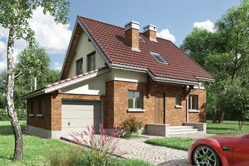  Projekt domu Smyk-2 (629) (KRD2267) - projekt domu parterowego z poddaszem - Zdjęcie 1