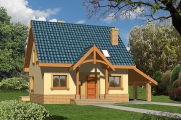  Projekt domu Cytryn (WRN1023) - projekt domu parterowego z poddaszem - Zdjęcie 1