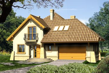  Projekt domu Poema 2 (WRN1025) - projekt domu parterowego z poddaszem - Zdjęcie 1