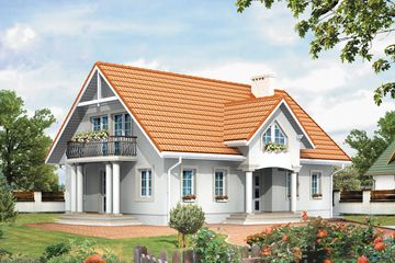  Projekt domu Poranek (BSA1308) - projekt domu parterowego z poddaszem - Zdjęcie 1