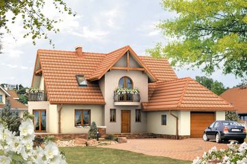 Projekt domu Batuta 2 (BSA1028) - projekt domu parterowego z poddaszem - Zdjęcie 1