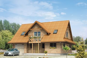  Projekt domu Polka dr-S (BSA1037) - projekt domu parterowego z poddaszem - Zdjęcie 1