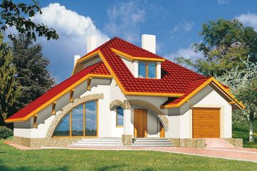  Projekt domu Wiera A (WRD1039) - projekt domu parterowego z poddaszem - Zdjęcie 1