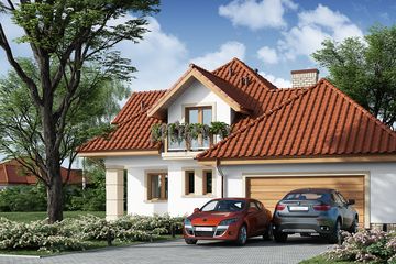  Projekt domu Lizyp 2 (WRW1104) - projekt domu parterowego z poddaszem - Zdjęcie 1