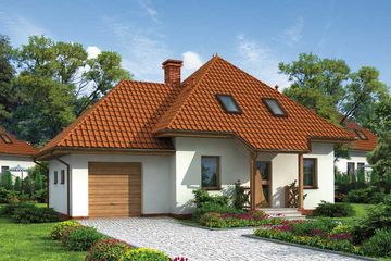  Projekt domu Porto (SLN1431) - projekt domu parterowego z poddaszem - Zdjęcie 1