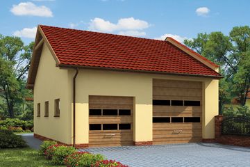  Projekt garażu G214 garaż dwustanowiskowy (SLN1440) - projekt garażu parterowego - Zdjęcie 1